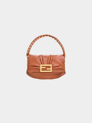 Fendi 2010s Brown Mia Chain Shoulder Bag