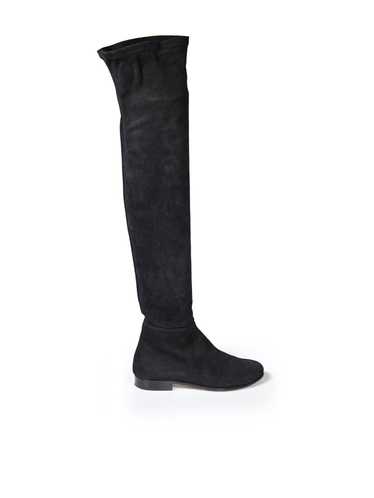 Jimmy Choo Black Suede Myren Over The Knee Boots