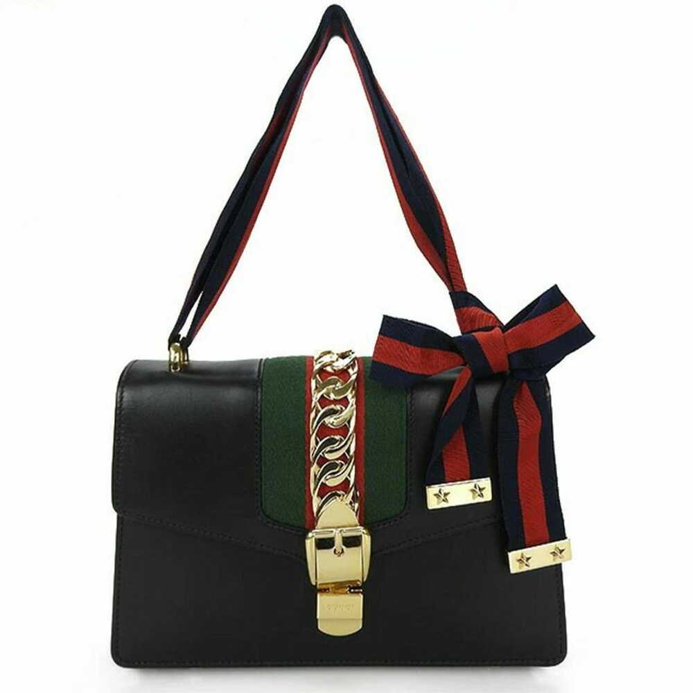 Gucci Gucci Sylvie Small Shoulder Bag Webline Lea… - image 1