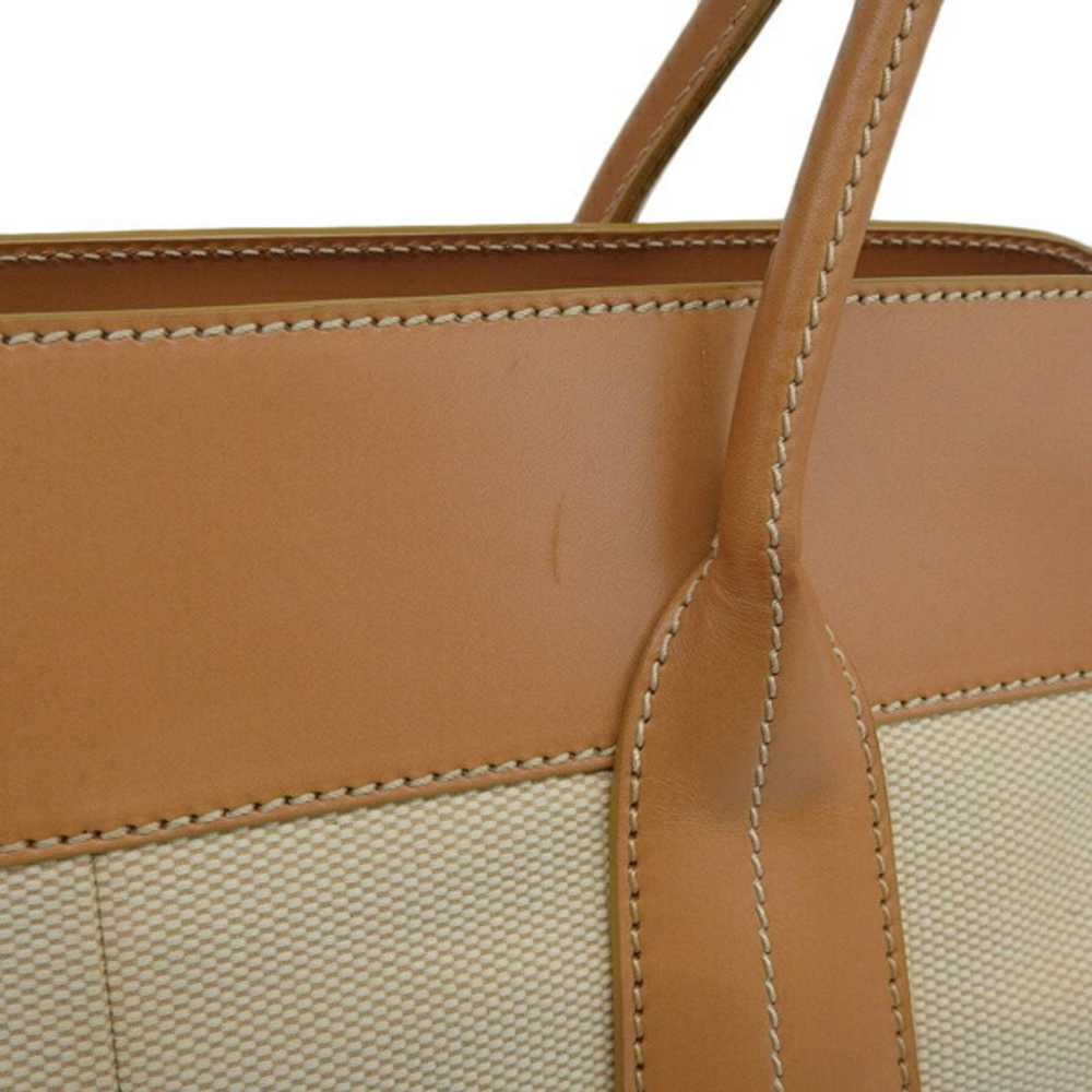 Tod's TOD'S Canvas Leather Tote Bag Beige Brown L… - image 7