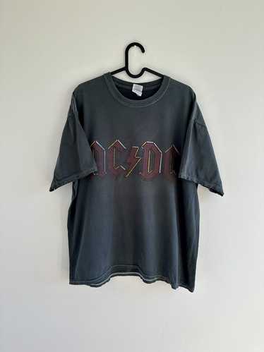 AC DC Shirt Women's Small Gray Short Sleeve Hollister Brand Rock