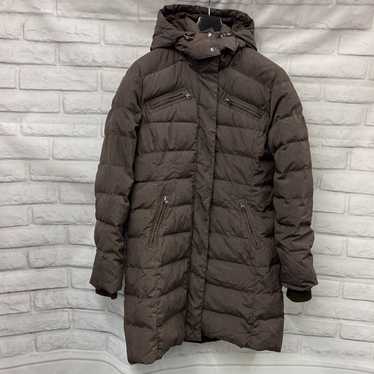 Roots Roots Down Parka Puffer Coat Large Brown - image 1