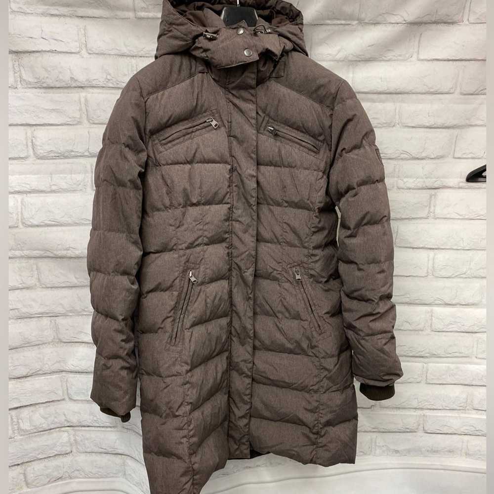 Roots Roots Down Parka Puffer Coat Large Brown - image 4