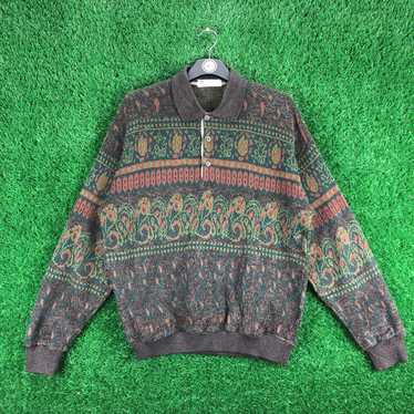 Coloured Cable Knit Sweater × Lindbergh × Vintage… - image 1