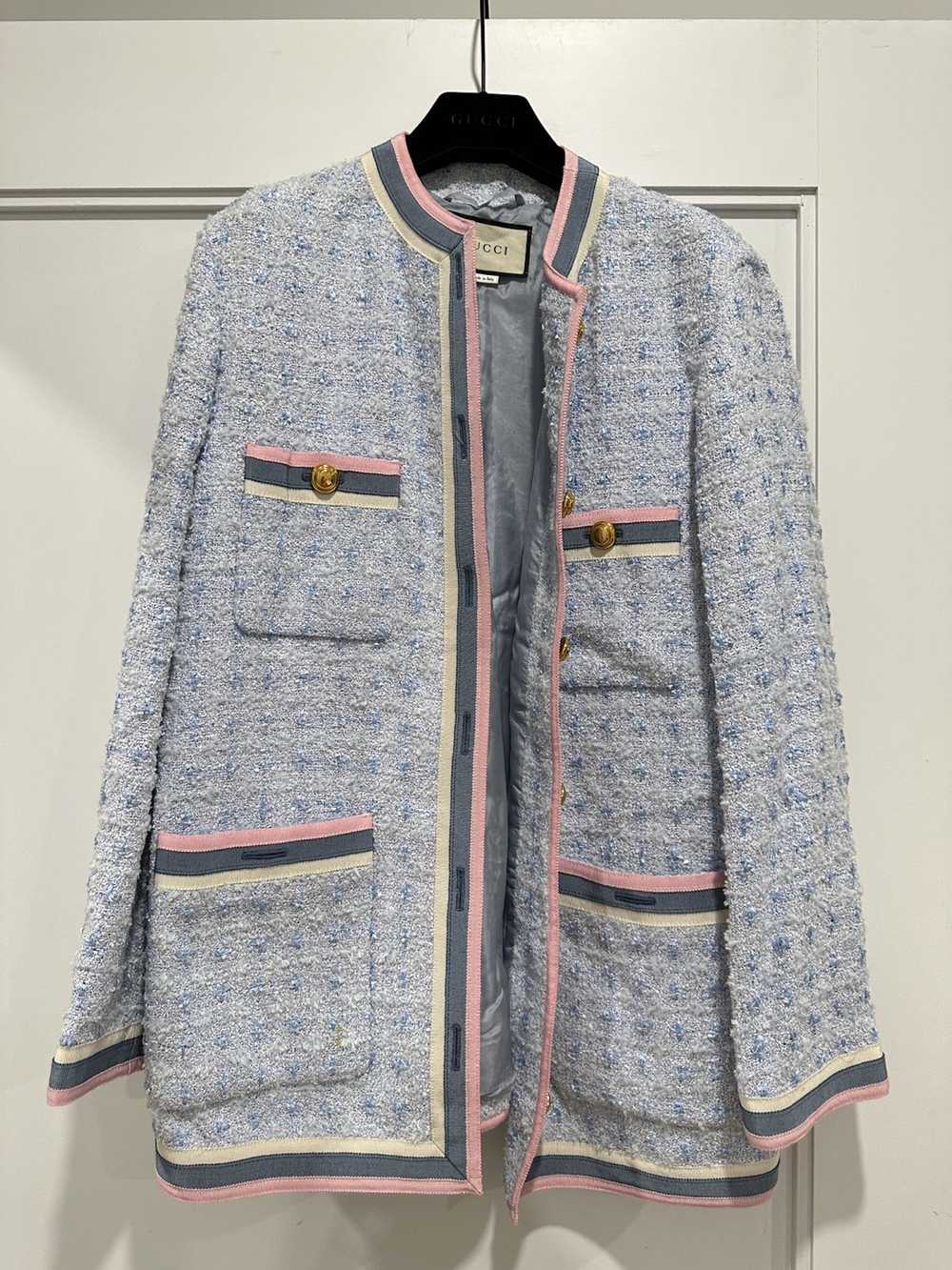 Gucci Gucci Tweed Jacket in Light Blue - image 1