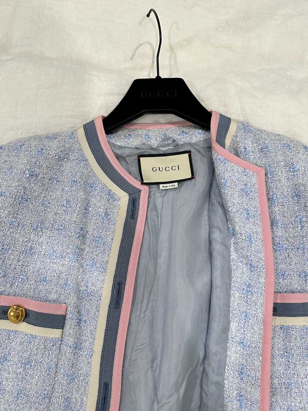 Gucci Gucci Tweed Jacket in Light Blue - image 4