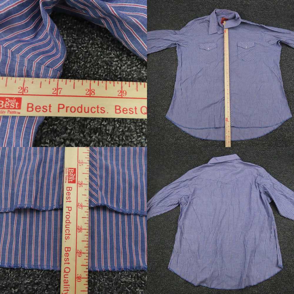 Vintage Rustler Shirt Adult 2XL XXL Blue & Red St… - image 4