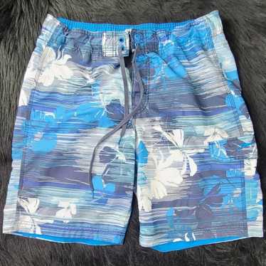 RARE 1980's Mens Speedo Cotton Blend Bold Hawaiian Floral Swim Trunks  Shorts Size M Vintage Mens Swim Trunks, Speedo Floral Shorts 