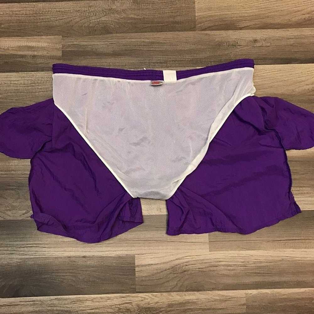 Vintage Nike 80s 90s Grey Tag Purple Lined Swim S… - image 10