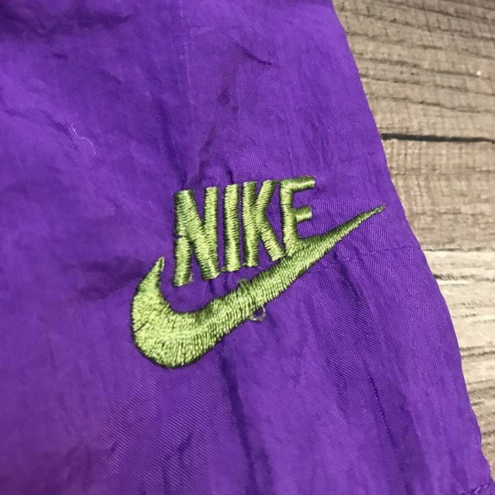 Vintage Nike 80s 90s Grey Tag Purple Lined Swim S… - image 4