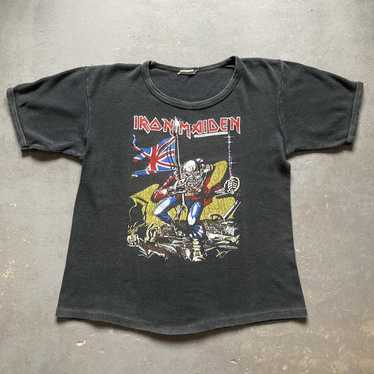 Band Tees × Iron Maiden × Vintage Vintage 1984 Ir… - image 1
