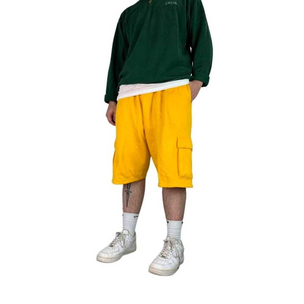 Vintage 90s baggy cargo sweat shorts - image 1