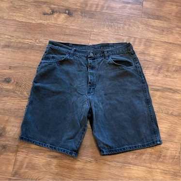 Black Wrangler Denim Jean Shorts Men’s Size 34 Vi… - image 1
