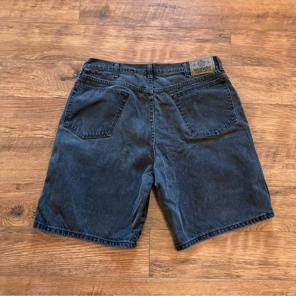 Black Wrangler Denim Jean Shorts Men’s Size 34 Vi… - image 3