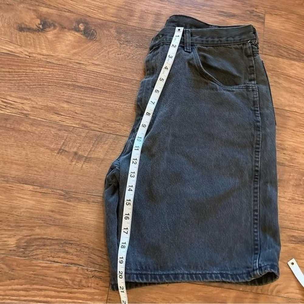 Black Wrangler Denim Jean Shorts Men’s Size 34 Vi… - image 6