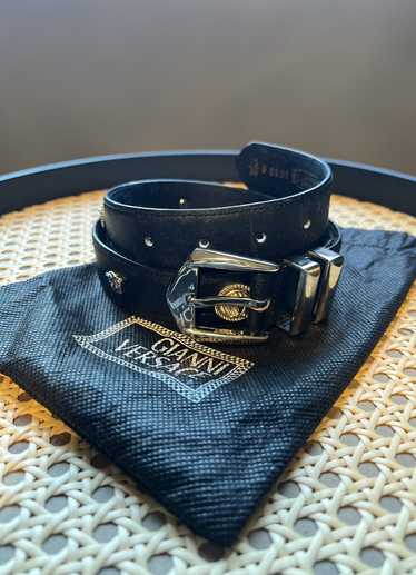 Versace Medusa Head leather belt - Black