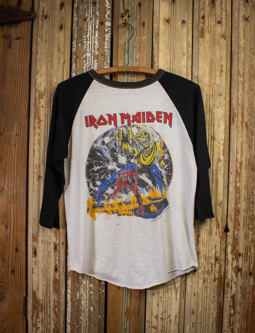Band Tees × Vintage Iron Maiden 1982 The Number o… - image 1