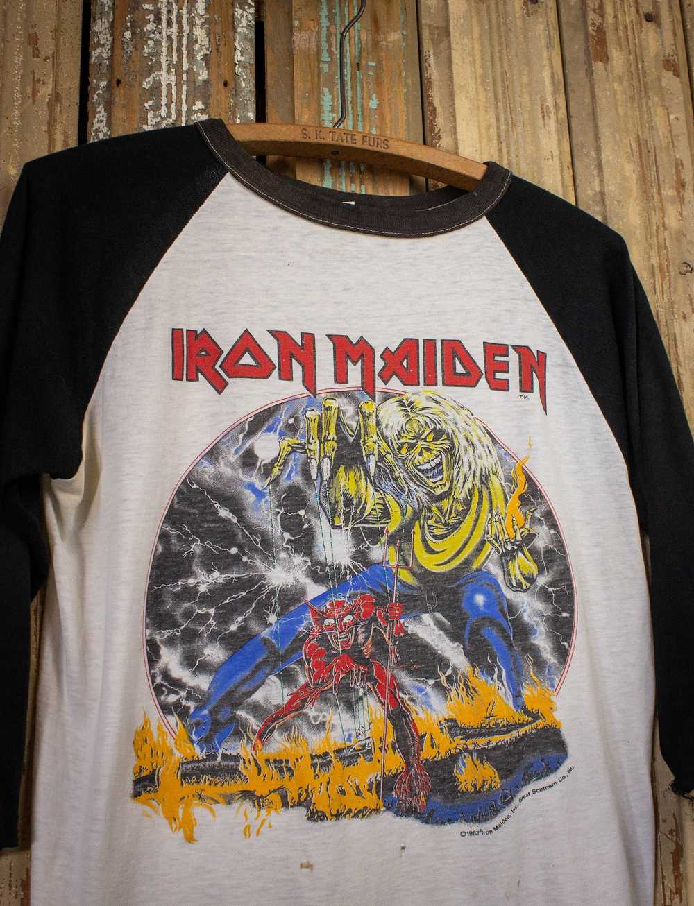 Band Tees × Vintage Iron Maiden 1982 The Number o… - image 3