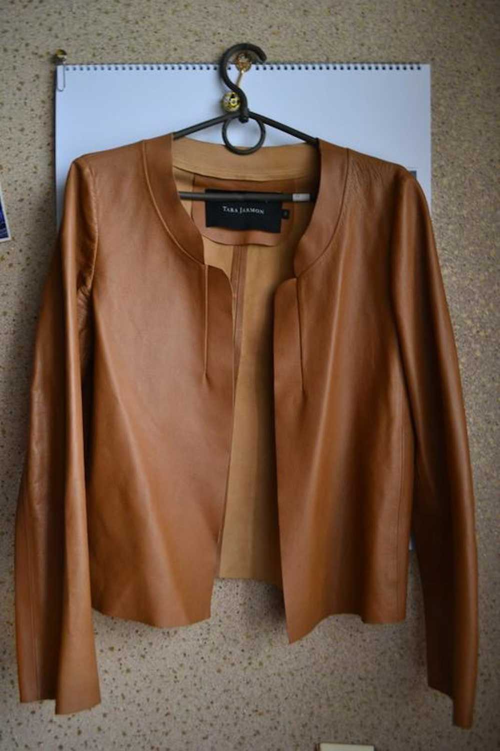Tara Jarmon Tara jarmon leather jacket jacket ori… - image 2