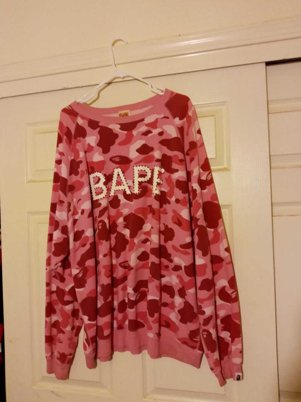 Bape XXL Pink BAPE Swarovski Crystal Sweater - image 10