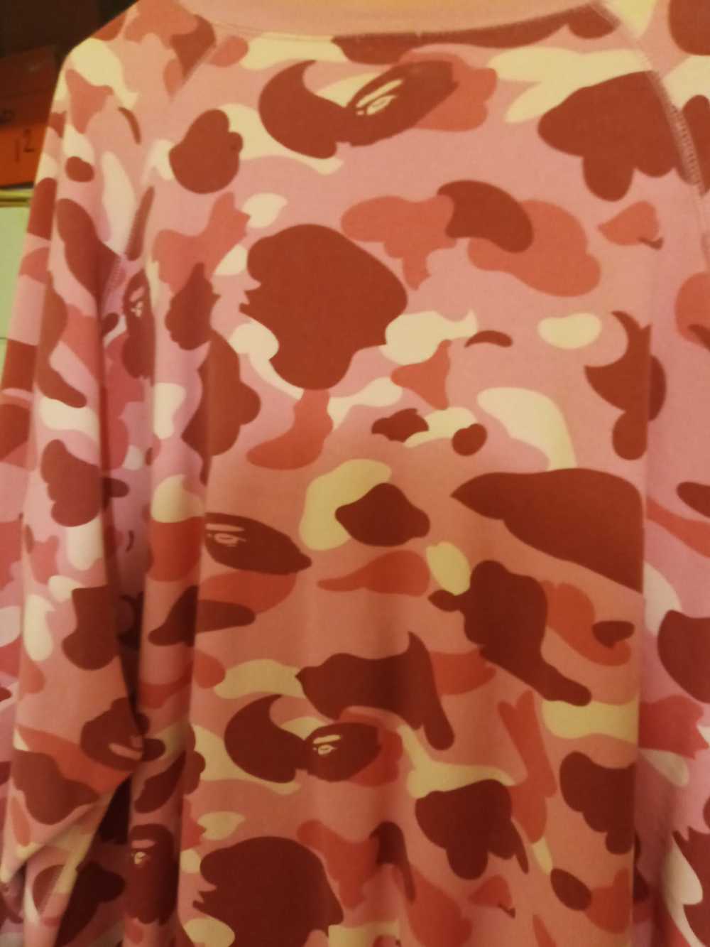 Bape XXL Pink BAPE Swarovski Crystal Sweater - image 3