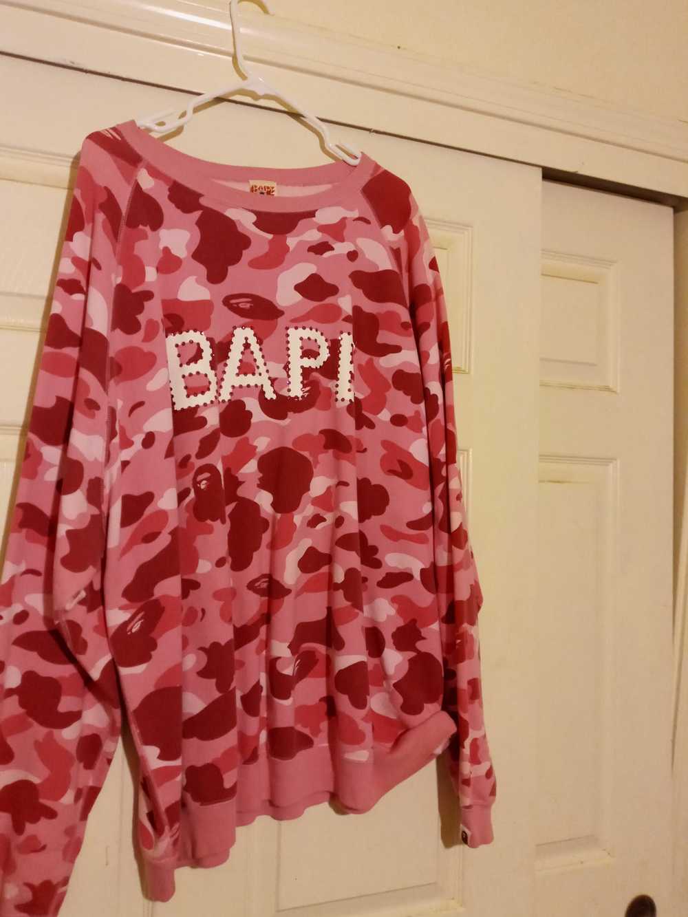 Bape XXL Pink BAPE Swarovski Crystal Sweater - image 8