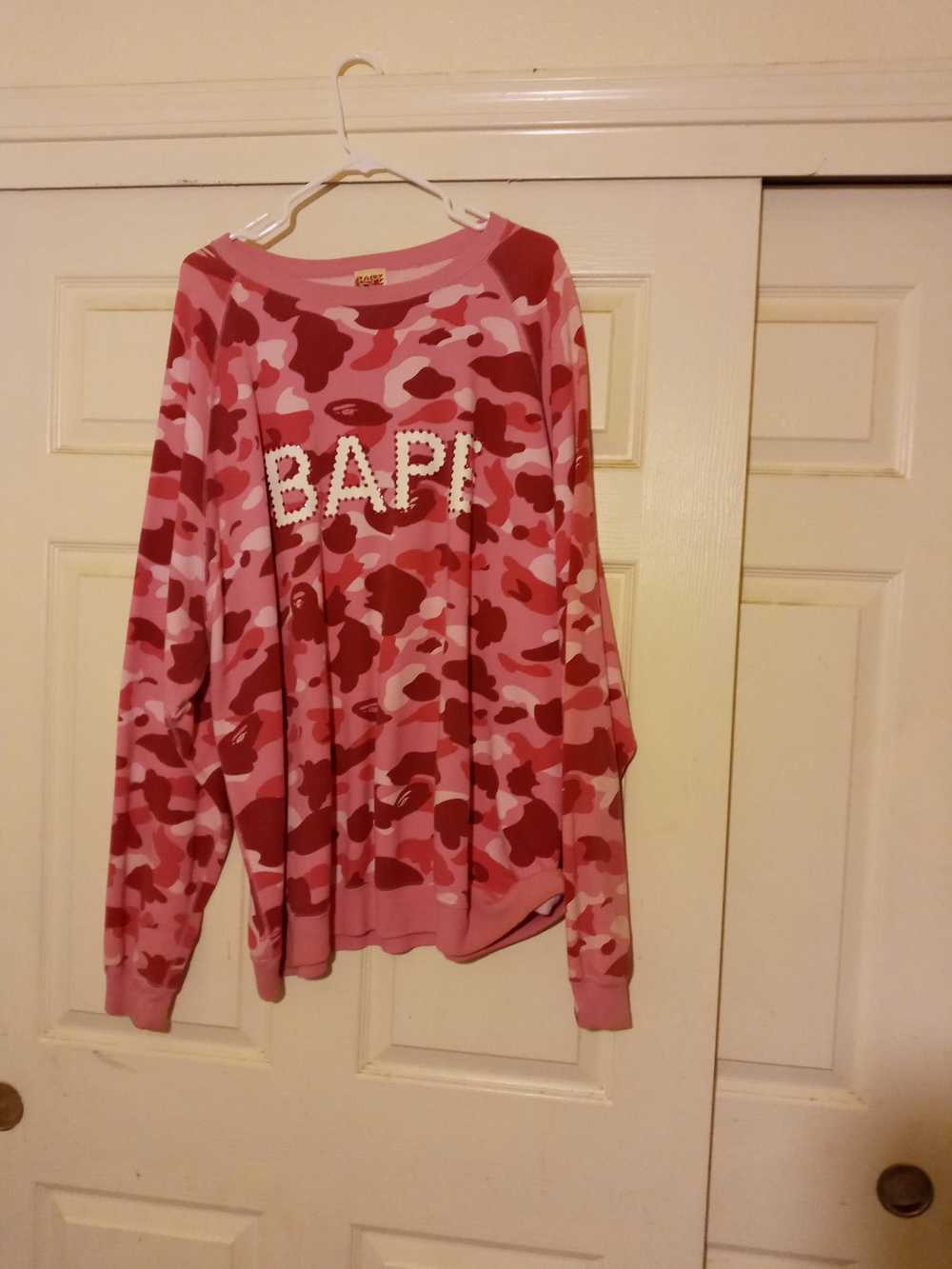 Bape XXL Pink BAPE Swarovski Crystal Sweater - image 9