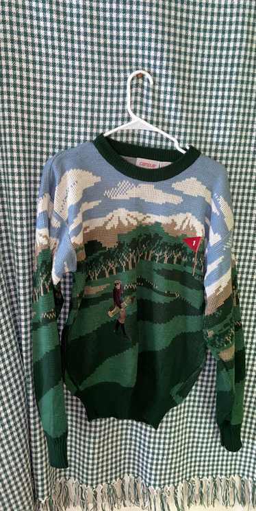 Vintage Campus Golf Knit Sweater