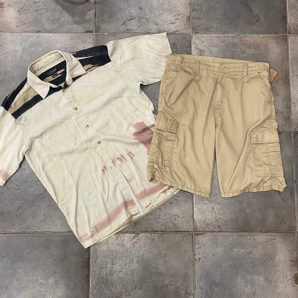 Mens silk shirt and short bundle - image 3