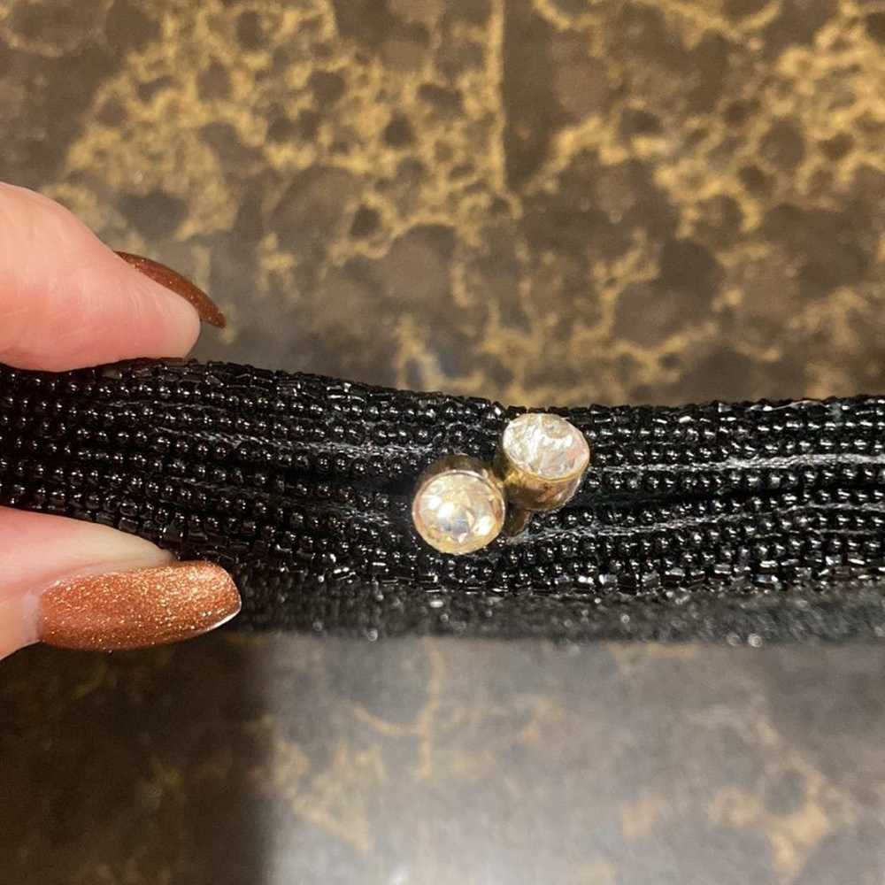 Vintage Walborg small black beaded evening clutch… - image 2