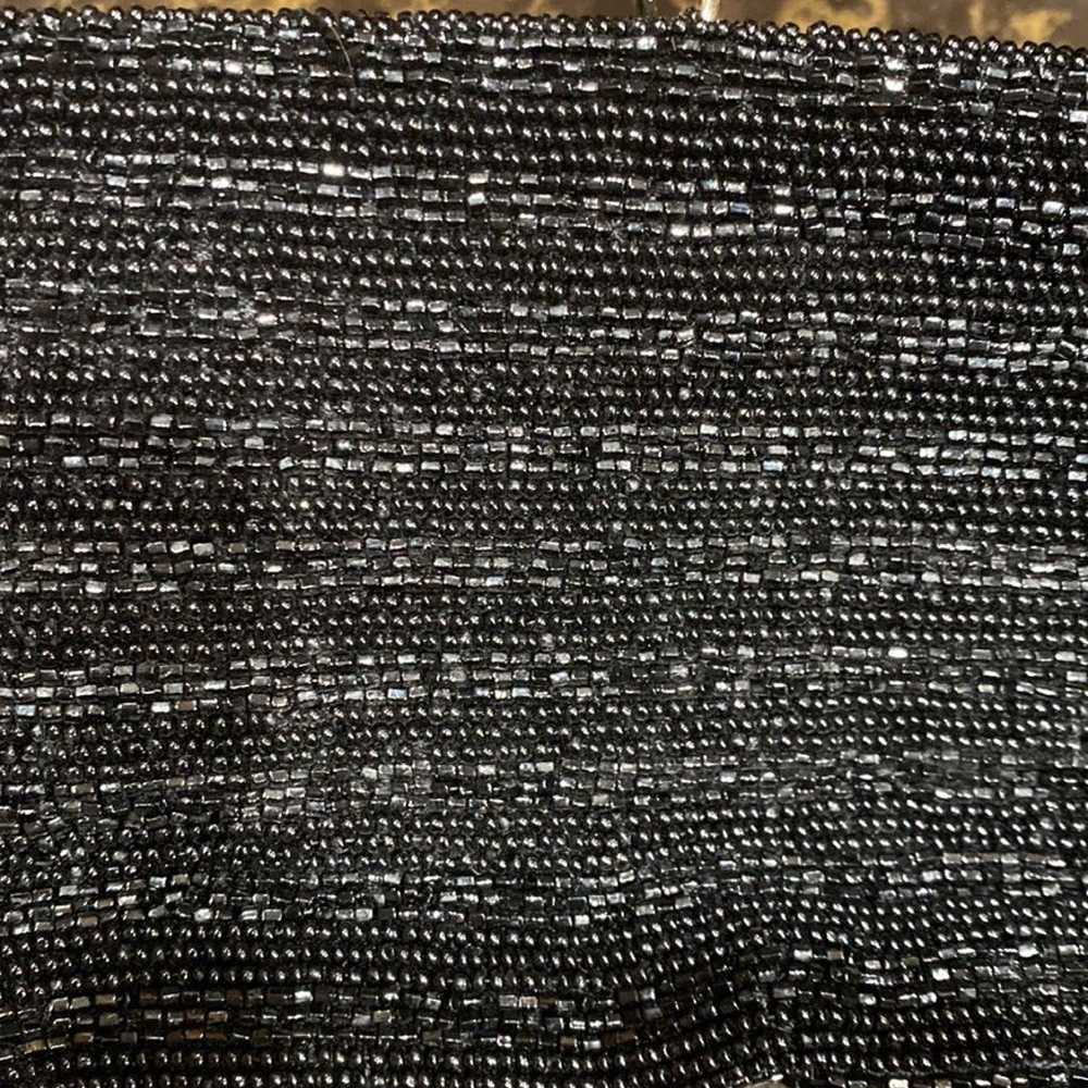 Vintage Walborg small black beaded evening clutch… - image 8