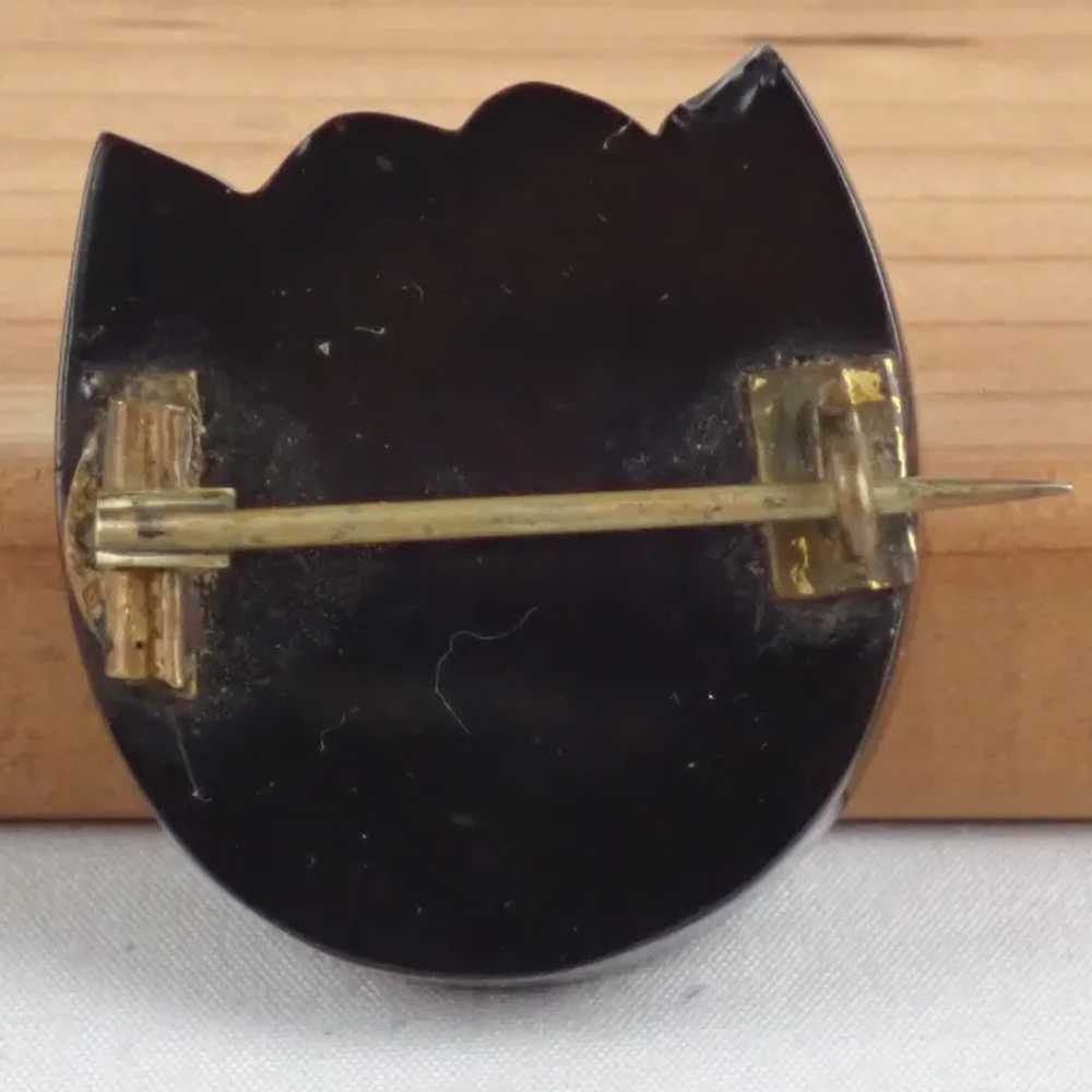 Black Victorian Horseshoe Pin - image 2