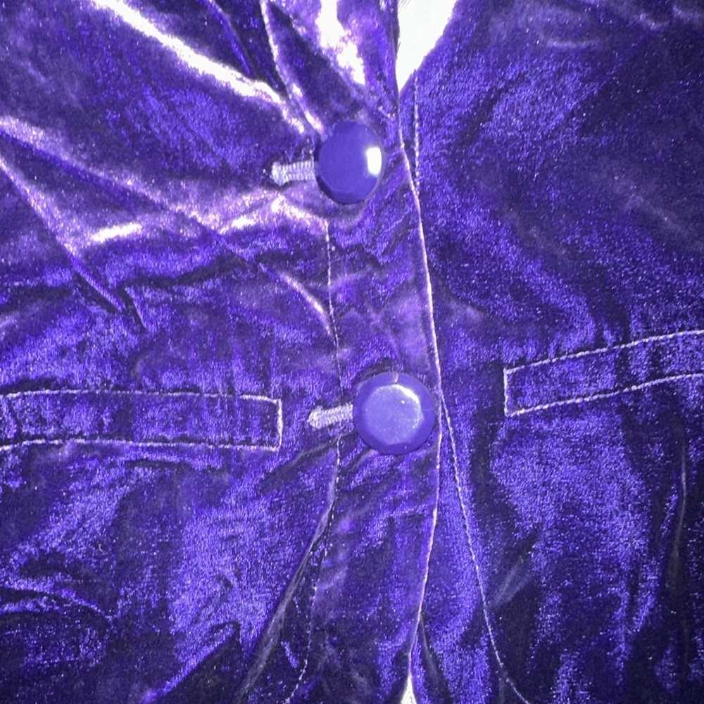 Armani Exchange Purple Velvet Top - image 5
