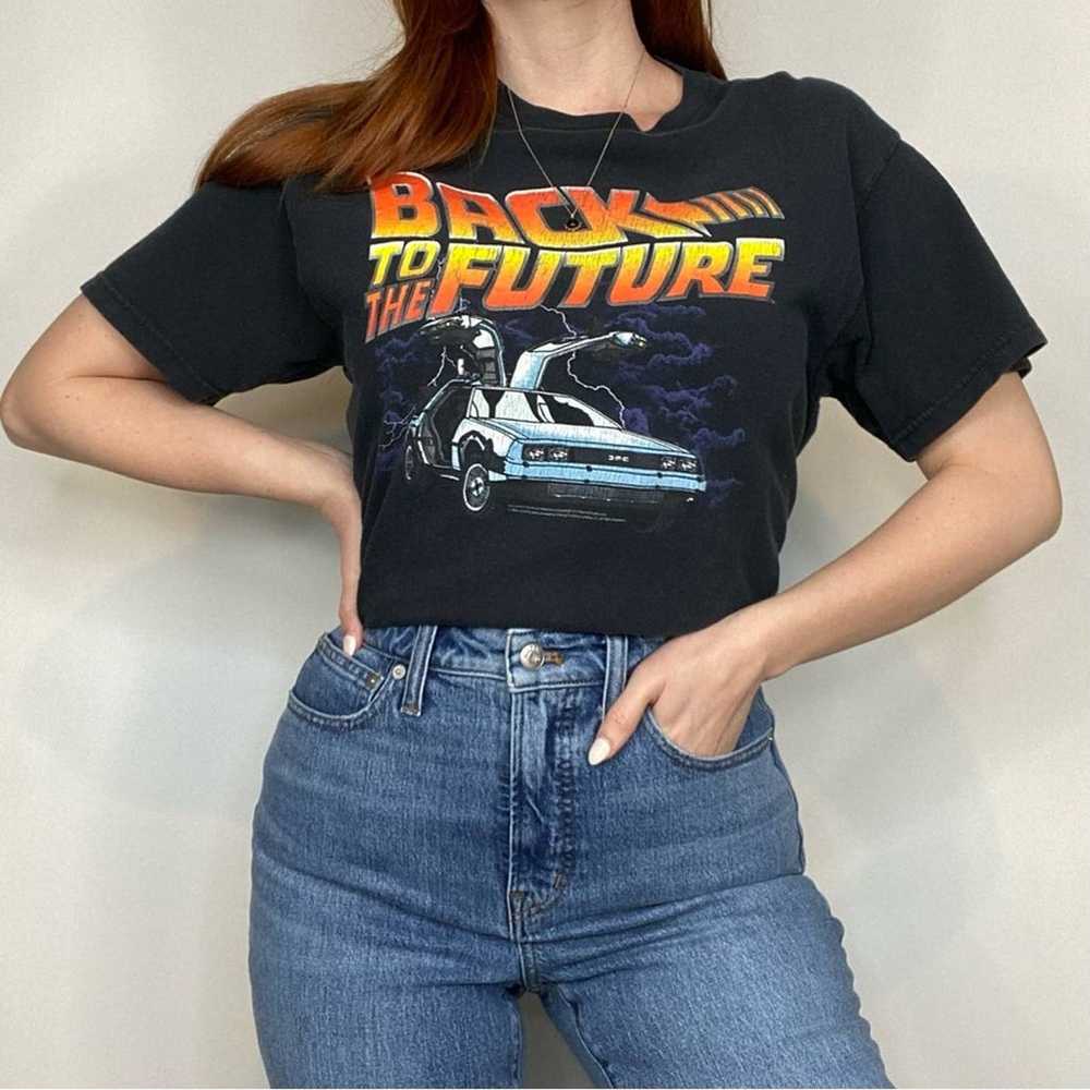 Vintage 80s Back to the Future Black Oversized Un… - image 2