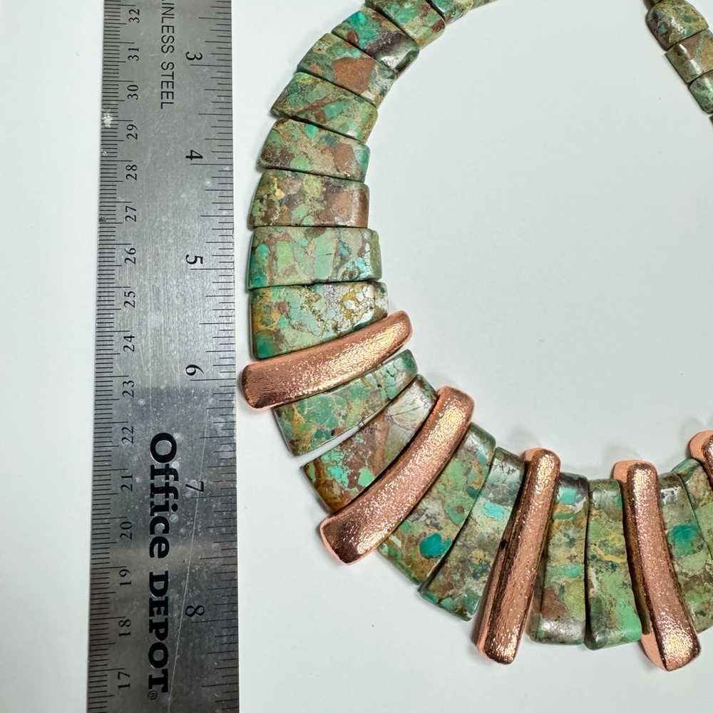 Vintage Jay King Turquoise and Copper Necklace - image 5