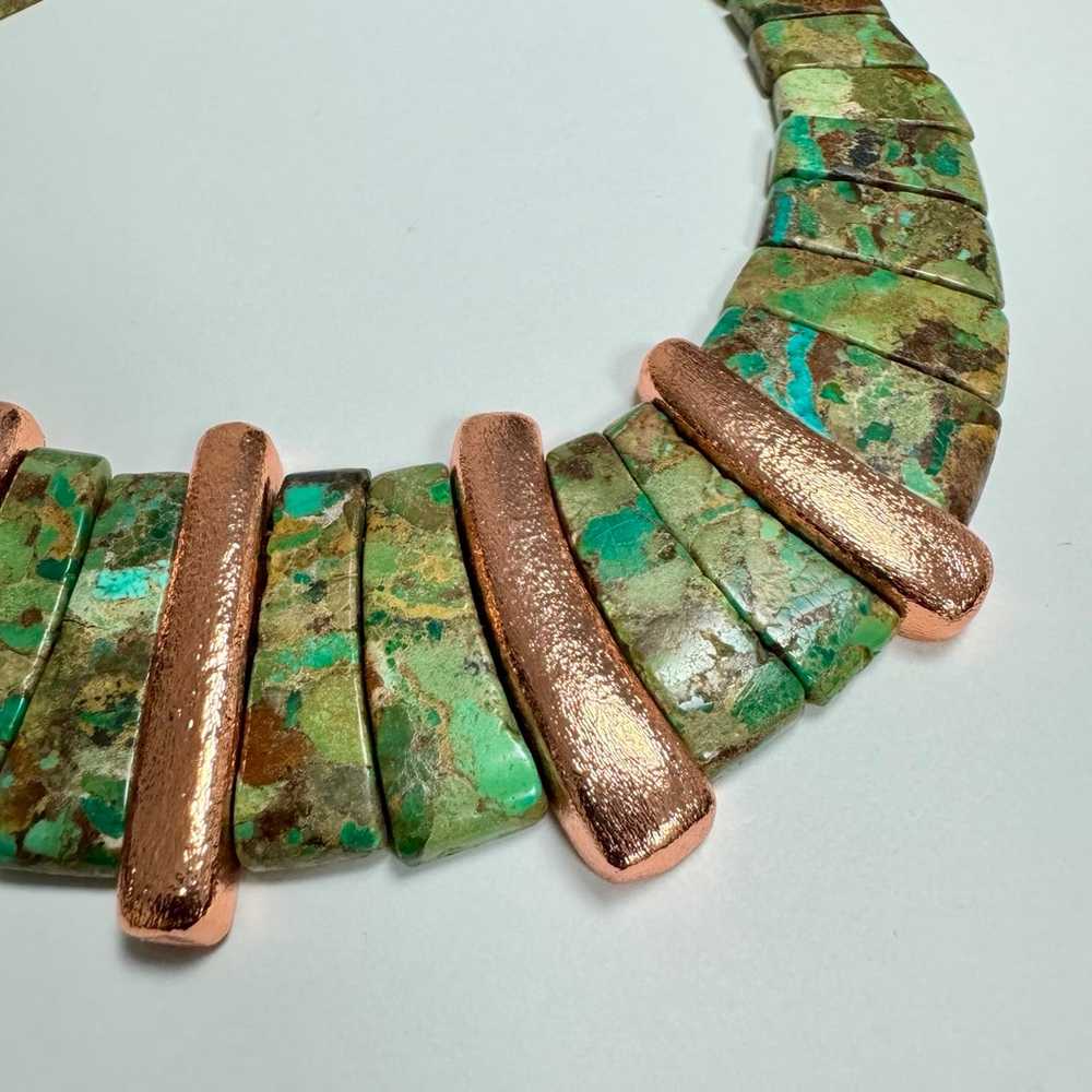 Vintage Jay King Turquoise and Copper Necklace - image 6