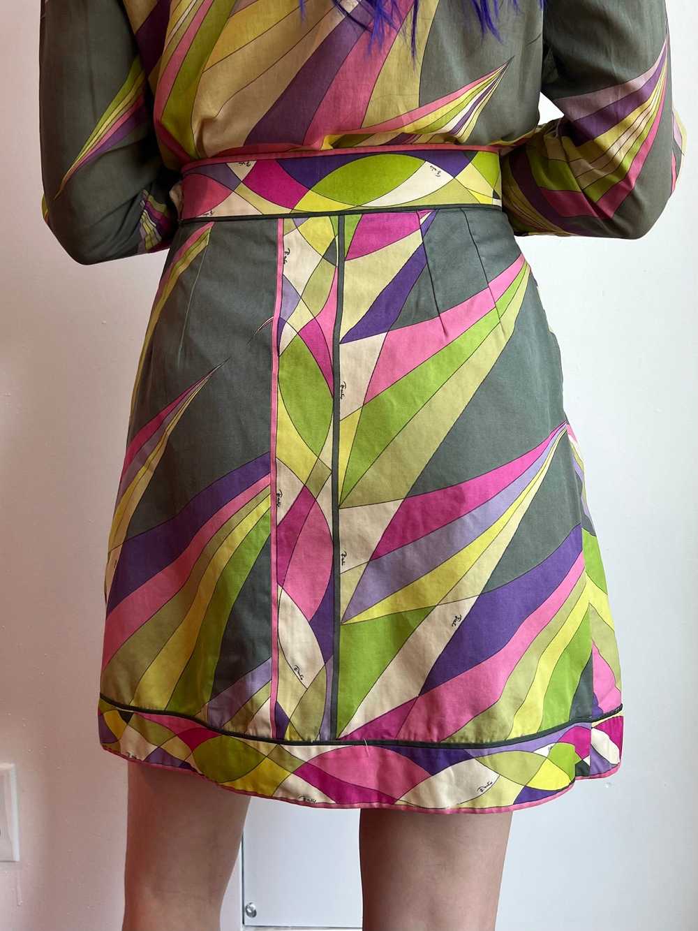 60’s Emilio Pucci Saks Fifth Ave Sage Green Pink … - image 2