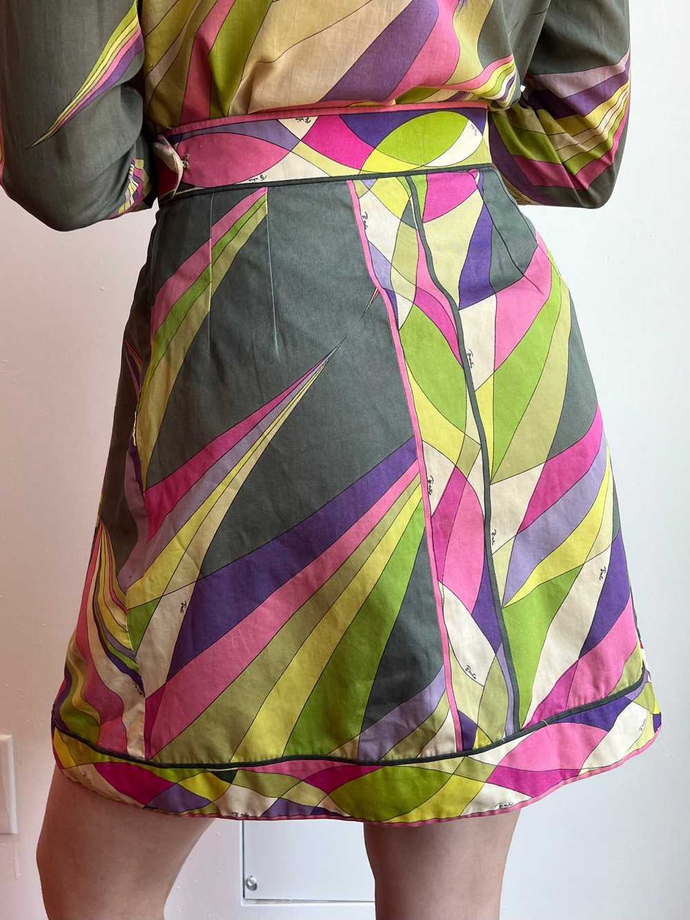 60’s Emilio Pucci Saks Fifth Ave Sage Green Pink … - image 7