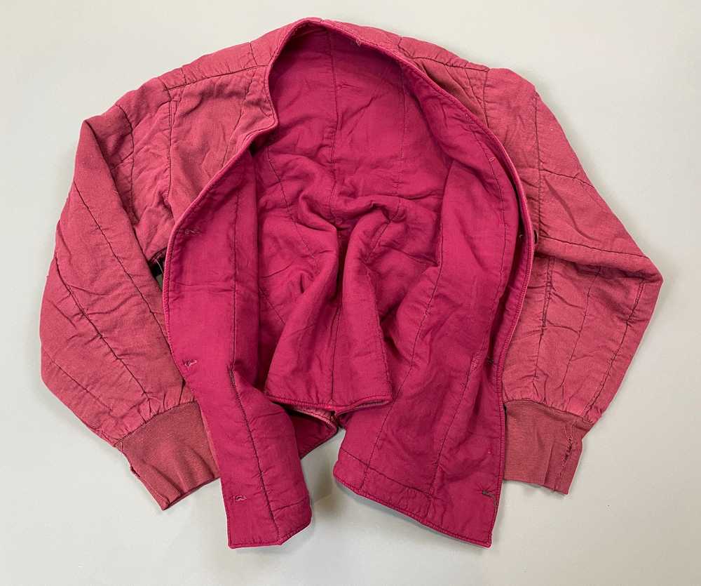 OVERDYED MAROON RED THICK QUILTED LINER JACKET - image 2