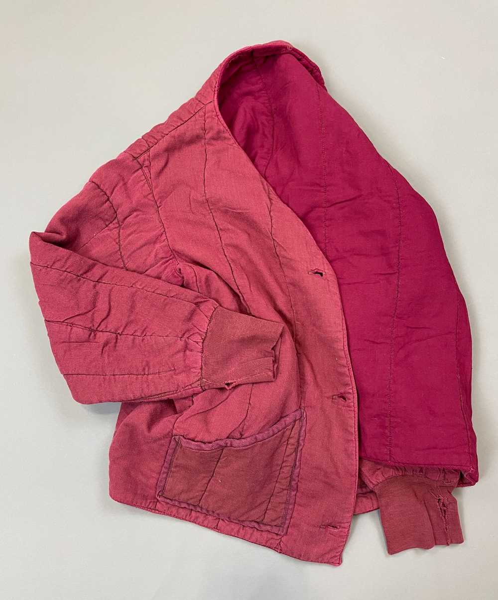 OVERDYED MAROON RED THICK QUILTED LINER JACKET - image 4