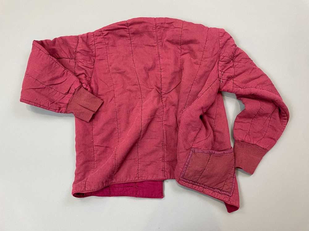 OVERDYED MAROON RED THICK QUILTED LINER JACKET - image 6