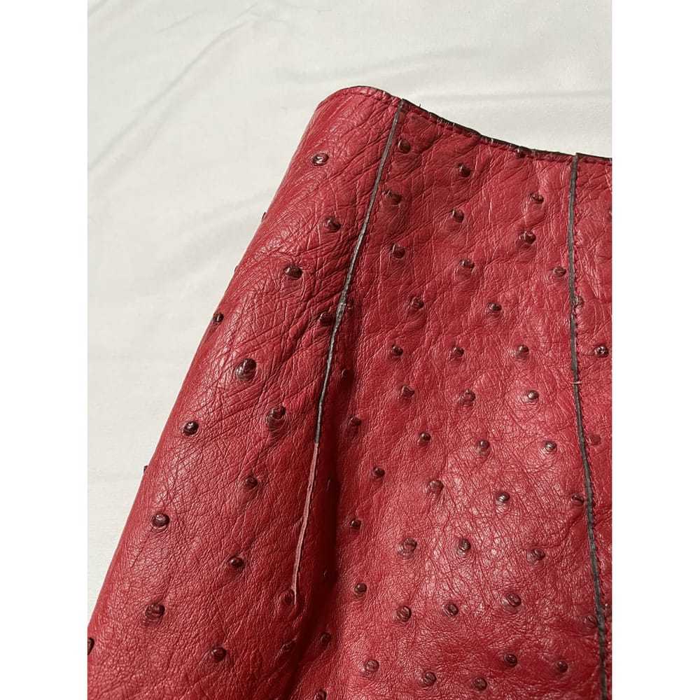 Prada Ostrich mid-length skirt - image 6