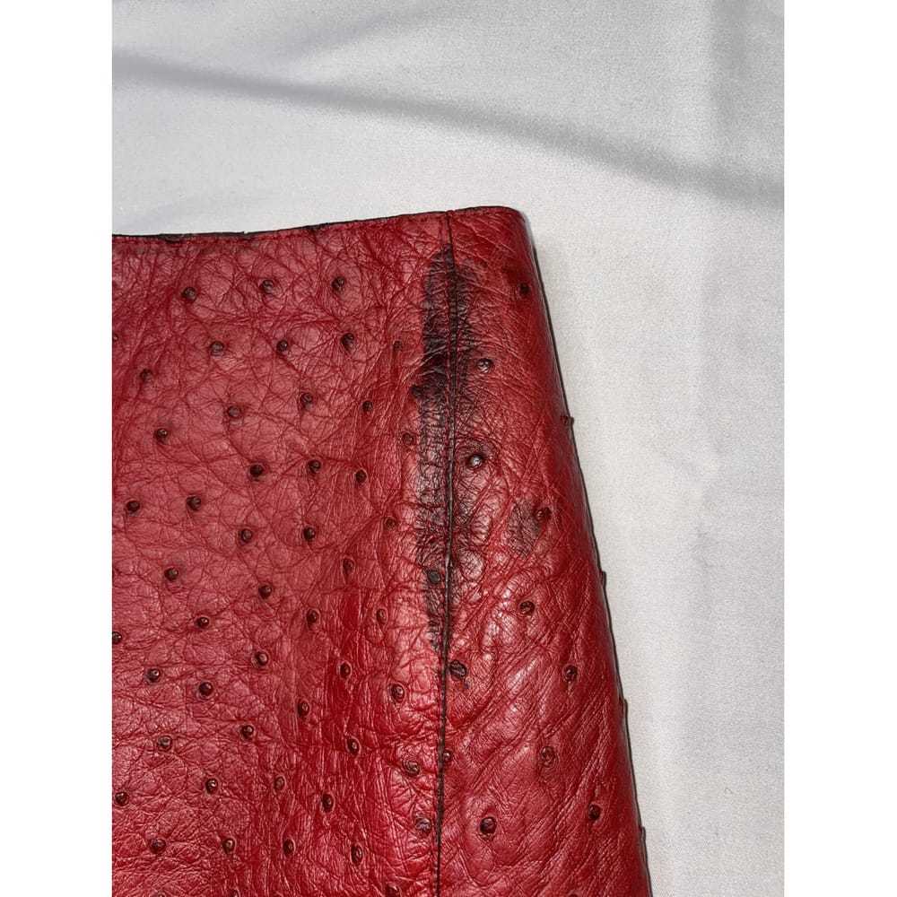 Prada Ostrich mid-length skirt - image 7