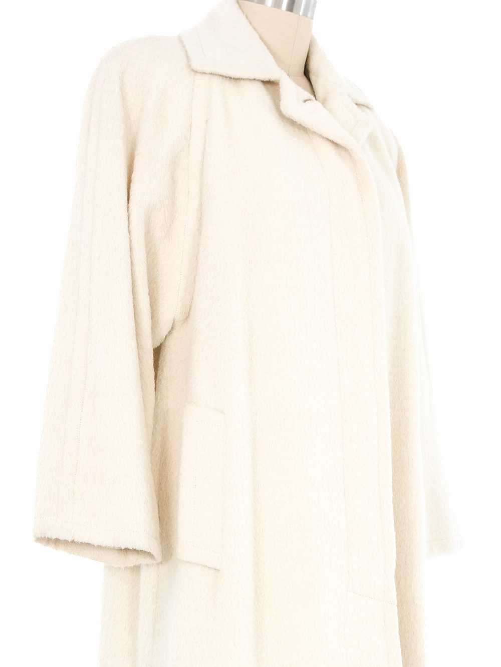 Perry Ellis Ivory Wool Overcoat - image 2