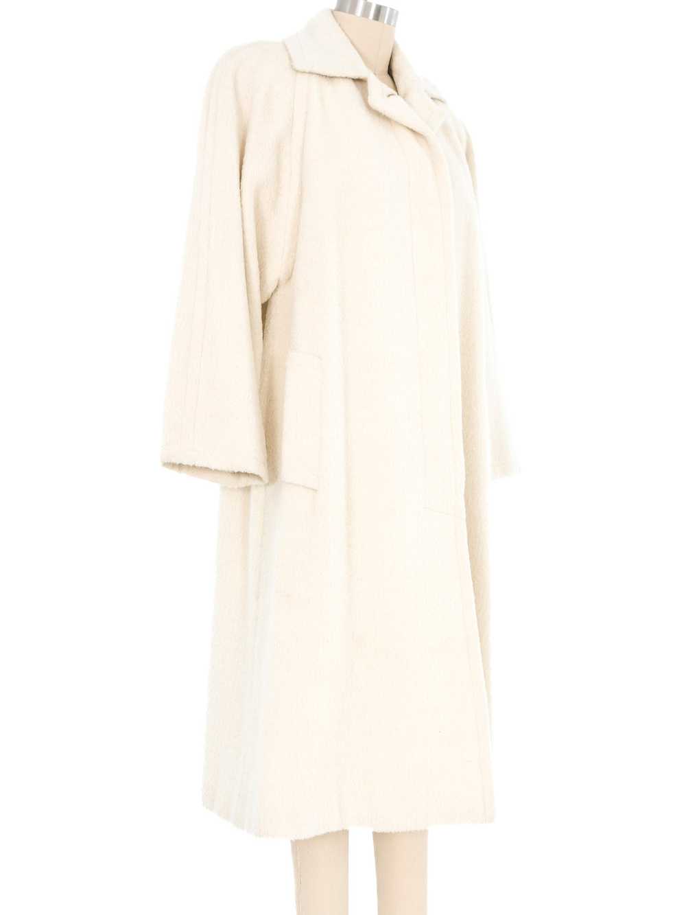 Perry Ellis Ivory Wool Overcoat - image 3