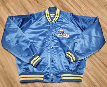 【レア】80s Delong Rams LINDA SATIN JKT USA Vintage 80s Los Angeles LA Rams Chalk Line Satin Bomber