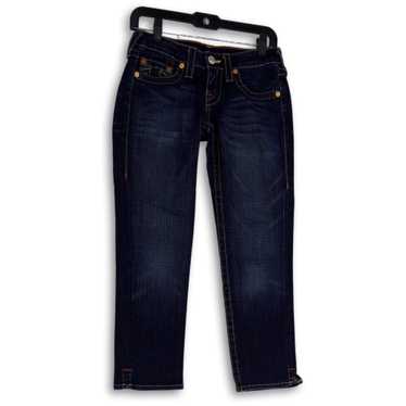 True Religion Womens Blue Denim Medium Wash Five … - image 1