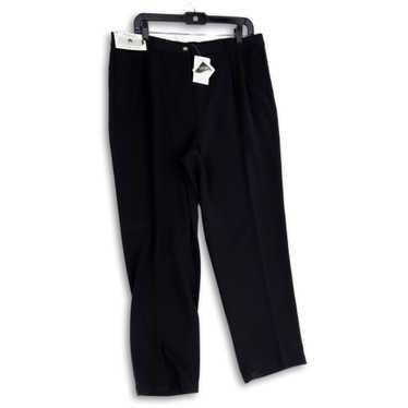 NWT Womens Black Pleated Slash Pocket Straight Le… - image 1