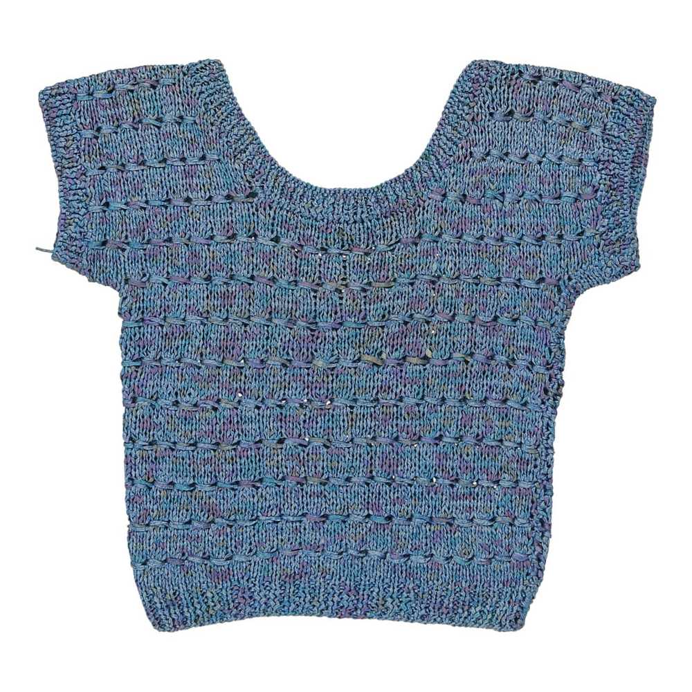 Unbranded Crochet Top - Medium Blue Polyester - image 1