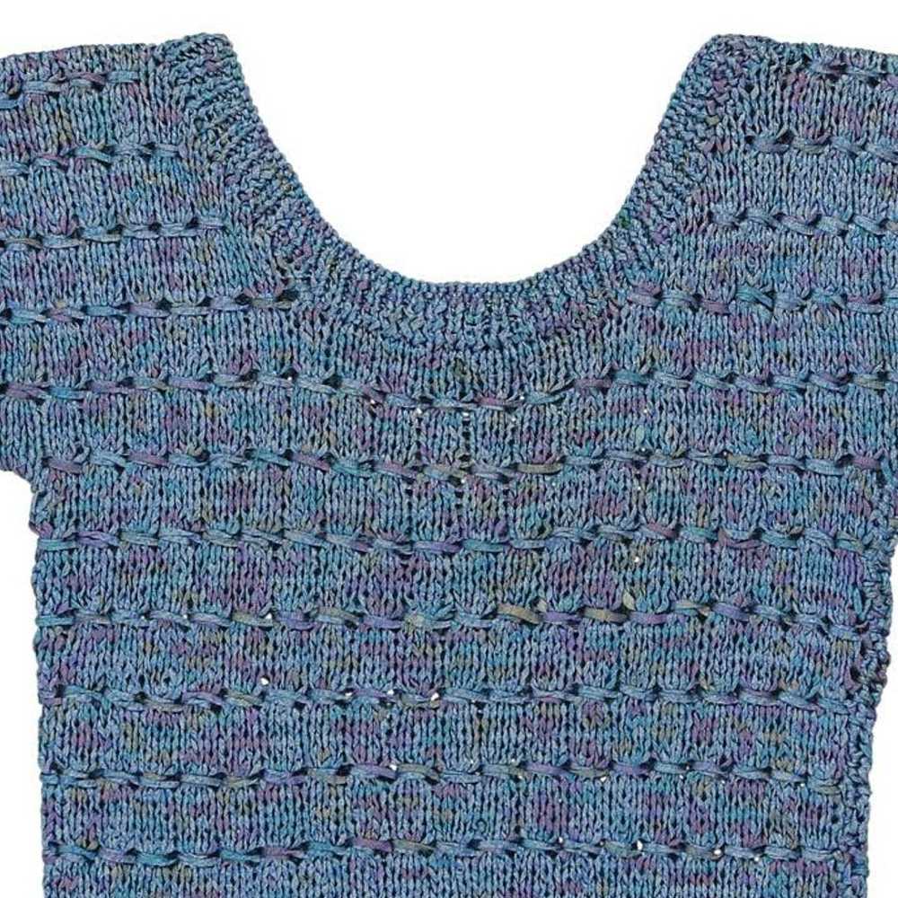 Unbranded Crochet Top - Medium Blue Polyester - image 3